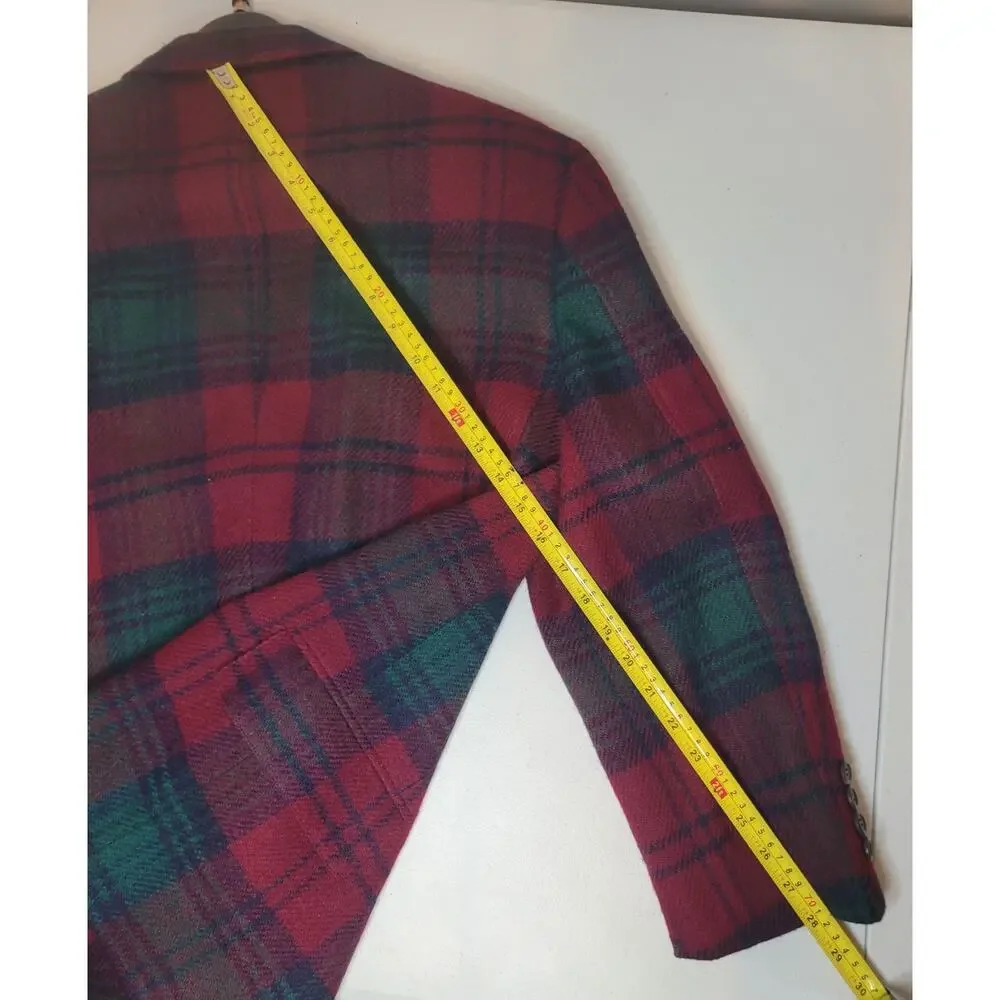 Vintage Ralph Lauren Blazer Mens 40 Tartan Plaid Wool Sport Coat Polo University - Picture 13 of 16